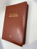 Bíblia de estudio arcoíris pastoral reina valera 1960 cierre piel  café bolsillo lupa indice