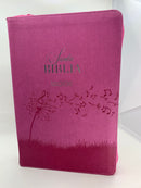 Bíblia para mujer letra grande reina Valera 2020 fuxcia cierre 12 puntos