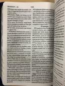 Bíblia de letra grande tamaño manual Reina Valera  1960 con índice cierre azul negro