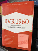 Bíblia reina Valera  1960 para regalos y premios regalos rosado imitacion de piel