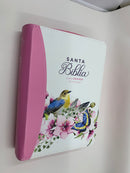 Biblia para jovencitas tamaño portátil letra grande 11 puntos reina valera 1960 rosa primaveral