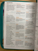 Bíblia para Mujer letra gigante 15 puntos Reina 1960 mariposa turquesa cierre índice