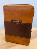 Bíblia tamaño bolsillo Reina Valera 1960 con índice cierre café