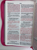 Bíblia para mujer letra grande reina Valera 2020 fuxcia cierre 12 puntos