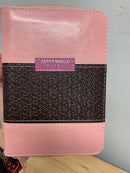 Bíblia tamaño bolsillo reina Valera con cremallera rasado marrón con índice