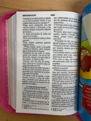 Bíblia para ninos mi gran viaje ilustrada rv1960 letra grande rosa/blanco cierre