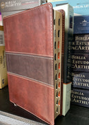 Bíblia del pescador letra grande Reina Valera 1960 piel caoba con índice letra 11 puntos