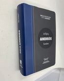 Bíblia de estudio para hombres  Andrós  Valera contemporánea piel azul dos tonos índice
