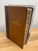 Bíblia de estudio MacArthur Nbla letra grande piel imitación con índice