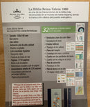 Bíblia tamaño bolsillo 8 puntos reina Valera 1960 azul flores cierre índice