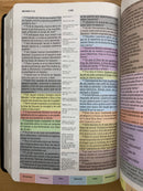 Bíblia de estudio arcoíris piel fabricada negra Indice reina valera 1960