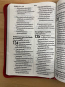 Bíblia para mujer  de letra súper gigante reina Valera 1960 cierre rojo índice 19 puntos