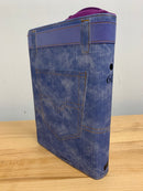 Biblia letra grande para mujer rv1960 azul/lila jean con indice tamano manual 12 PUNTOS