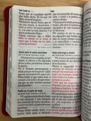 Bíblia para mujer  de letra súper gigante reina Valera 1960 cierre rojo índice 19 puntos