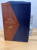 Bíblia de estudio MacArthur letra grande 11 PUNTOS  reina Valera 1960 con índice CIERRE