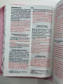 Bíblia para jovencitas tamaño portátil rv1960 cierre rosa  mariposa índice 11 puntos