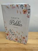 Bíblia  para jovencitas reina valera 1960 cierre de tela letra grande flores 12 puntos