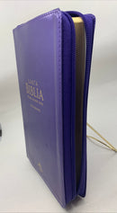 Bíblia para mujer letra grande ultrafina reina valera 1960 cierre lila 12 puntos