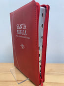 Bíblia para mujer  de letra súper gigante reina Valera 1960 cierre rojo índice 19 puntos