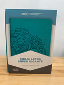 Bíblia Nvi letra súper gigante aqua semipiel con índice 16 puntos