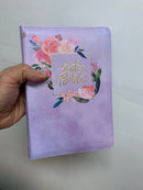 Bíblia letra gigante para mujer rv1960 cierre morado Flores índice 14 puntos