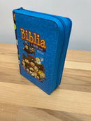 Bíblia para niños mi grand viaje reina Valera 1960 tamaño bolsillo cierre azul