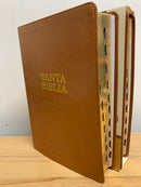 Bíblia ntv letra súper gigante semipiel con café índice 14 puntos