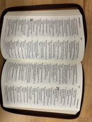 Bíblia letra gigante Nvi con cierre cuero ecológico marron 13 puntos