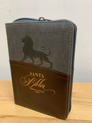 Bíblia tamaño bolsillo reina Valera 1960 leon gris cierre índice 8 puntos