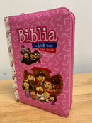 Bíblia para ninos mi gran viaje ilustrada rv1960 letra grande rosa/blanco cierre