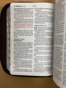 Bíblia letra gigante tamaño manual 14 puntos reina Valera 1960 cierre índice piel caoba