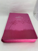 Bíblia para mujer letra grande reina Valera 2020 fuxcia cierre 12 puntos