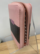 Bíblia tamaño bolsillo reina Valera con cremallera rasado marrón con índice