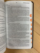 Bíblia del ministro Reina-Valera 1960 piel fabricada con índice vino tinto