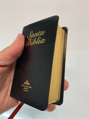 Bíblia mini bolsillo Reina Valera 1960 piel imitación canto dorado
