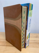 Bíblia de estudio arcoíris Reina Valera .1960 semipie canela damasco l con índice