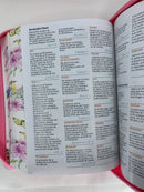 Biblia para jovencitas tamaño portátil letra grande 11 puntos reina valera 1960 rosa primaveral