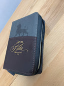 Bíblia tamaño bolsillo reina Valera 1960 leon gris cierre índice 8 puntos