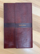 Bíblia ultrafina con referencias Reina Valera 1960 semipiel solapa con indice