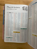 Bíblia para mujer letra grande Reina valera 1960 piel imitación  ROSA GRIS 12 puntos índice