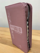 biblia  para mujer tamano  chequera  reina Valera 1960 cierre índice rosado