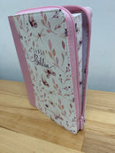 Bíblia para Mujer letra gigante 15 puntos flores mariposa rv1960 cierre índice