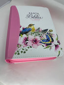 Biblia para jovencitas tamaño portátil letra grande 11 puntos reina valera 1960 rosa primaveral