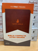 Bíblia tamaño bolsillo reina Valera 1960 marrón piel fabricada