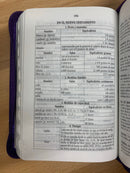 Bíblia de letra grande tamaño 10 puntos Reina Valera 1960 morado con índice cierre