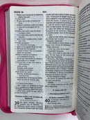 Bíblia para mujer letra grande reina Valera 2020 fuxcia cierre 12 puntos
