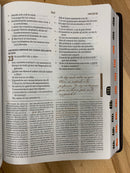 Biblia de Estudio Spurgeon de Letra Grande:  reina Valera 1960 piel genuina con índice