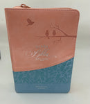 Bíblia para jovencitas letra grande portátil REINA VALERA 1960 rasa azul cierre índice