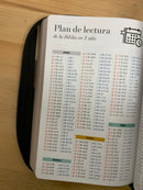 Bíblia de letra gigante reina Valera 1960 duotone  negro y cafe tamano manual cierre 14 puntos