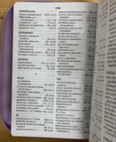 Bíblia letra gigante para mujer rv1960 cierre morado Flores índice 14 puntos